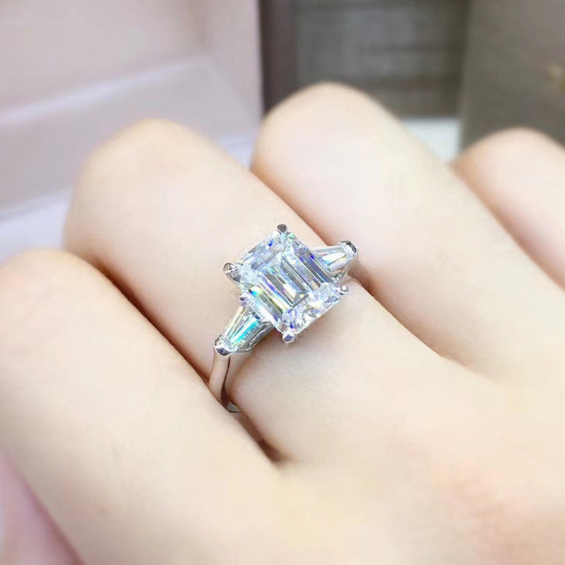 Lakshmira Silver Plated Anti Tarnish Silver Rectangular Ring