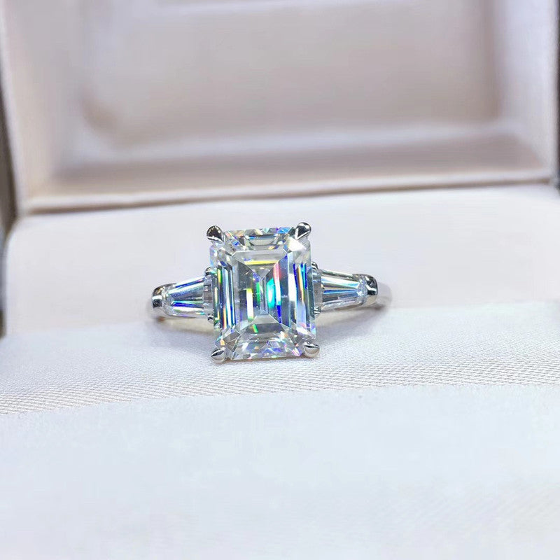 Lakshmira Silver Plated Anti Tarnish Silver Rectangular Ring