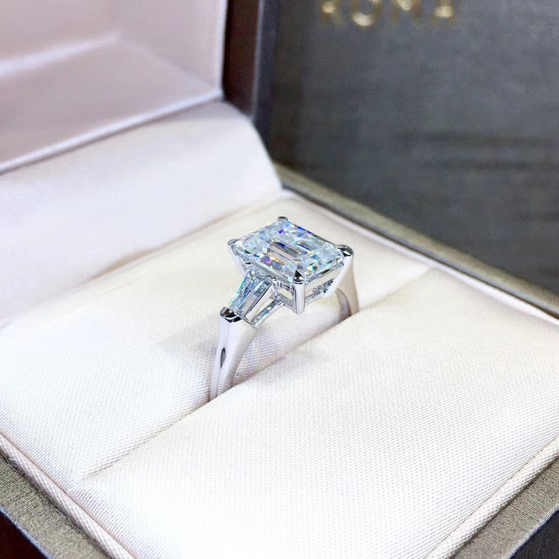 Lakshmira Silver Plated Anti Tarnish Silver Rectangular Ring