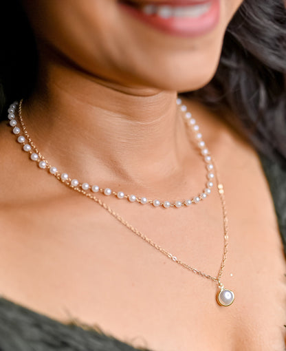 Lakshmira Double Layer Pearl Necklace