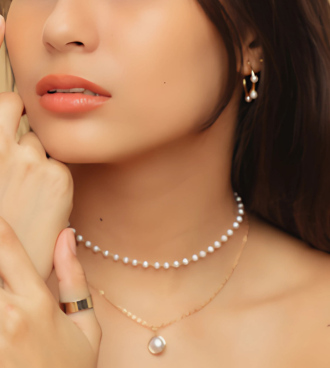 Lakshmira Double Layer Pearl Necklace