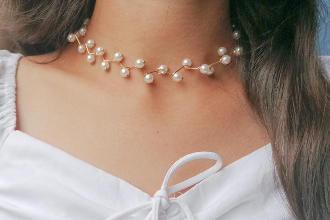 Lakshmira Pearl Choker Necklace