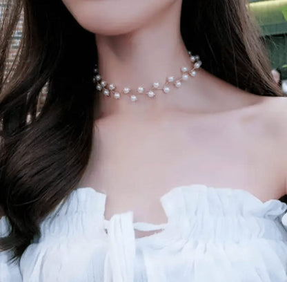 Lakshmira Pearl Choker Necklace